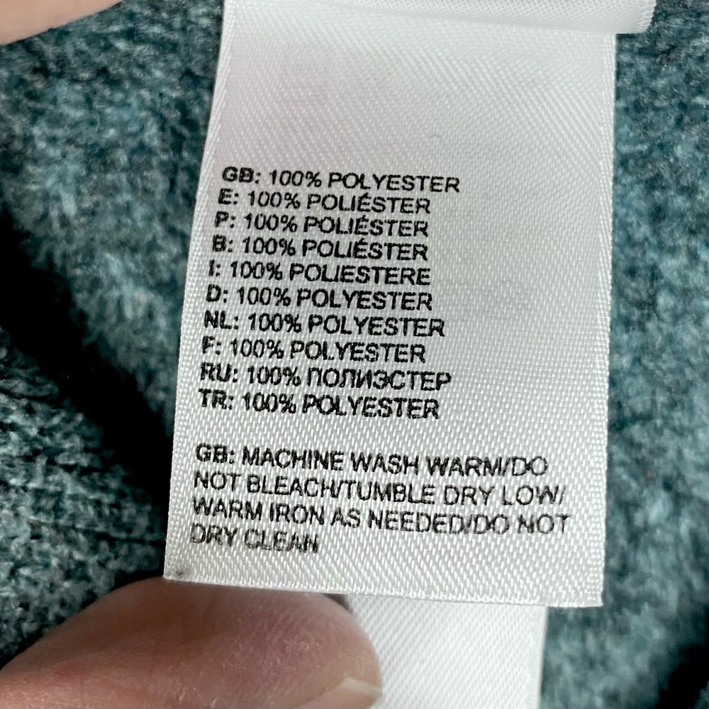 The North Face Teal Knit Toggle Pullover Sweater … - image 7